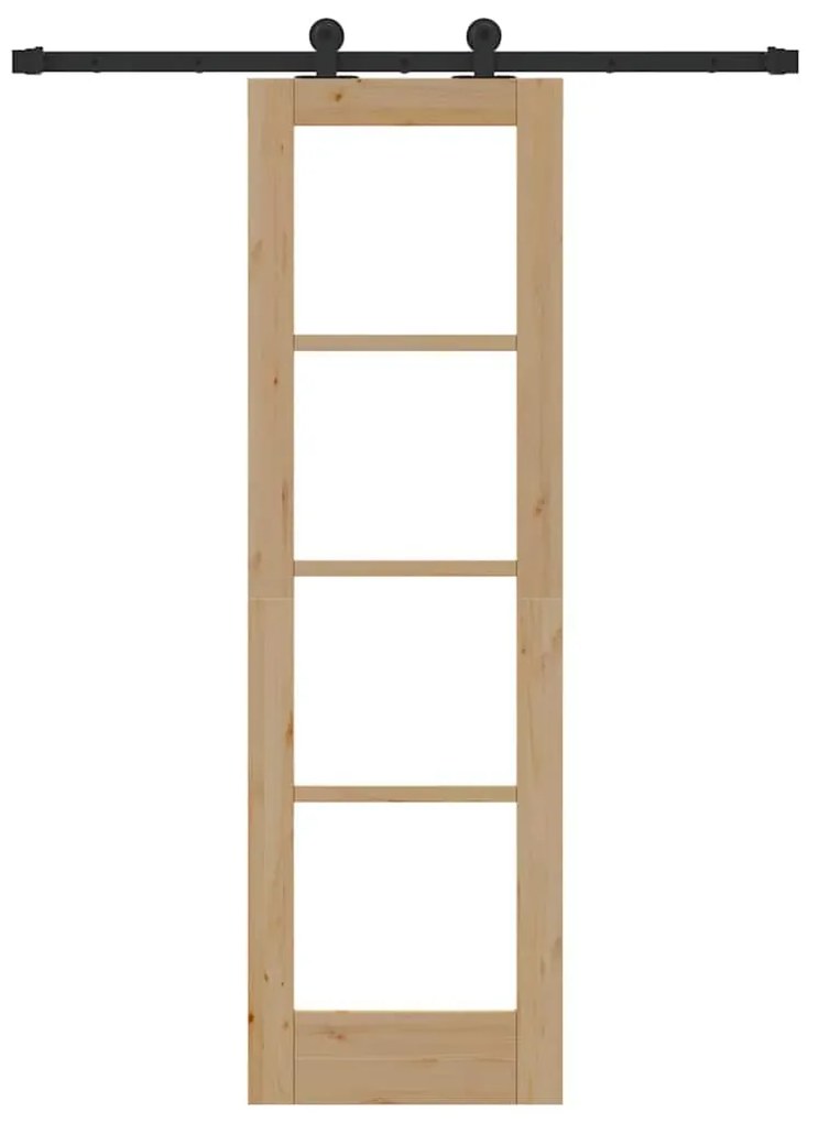 vidaXL Συρόμενη Πόρτα ORKDAL Καφέ 61 x 198.5 εκ. Ξύλο και μέταλλο