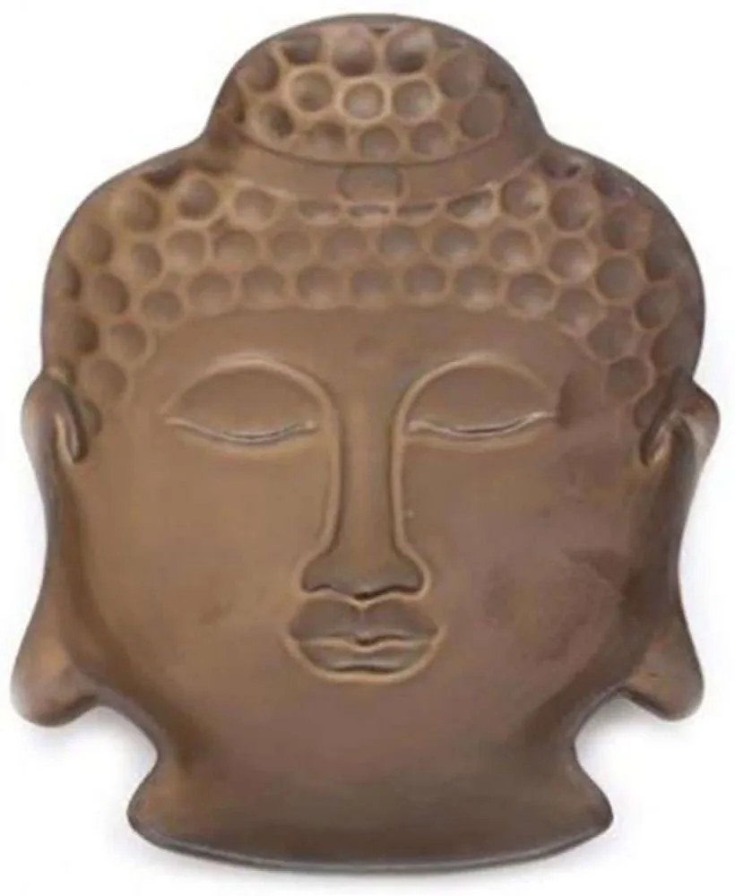 Διακοσμητικός Δίσκος Βούδας 014.BU0133 23x18,5cm Brown Ceramic