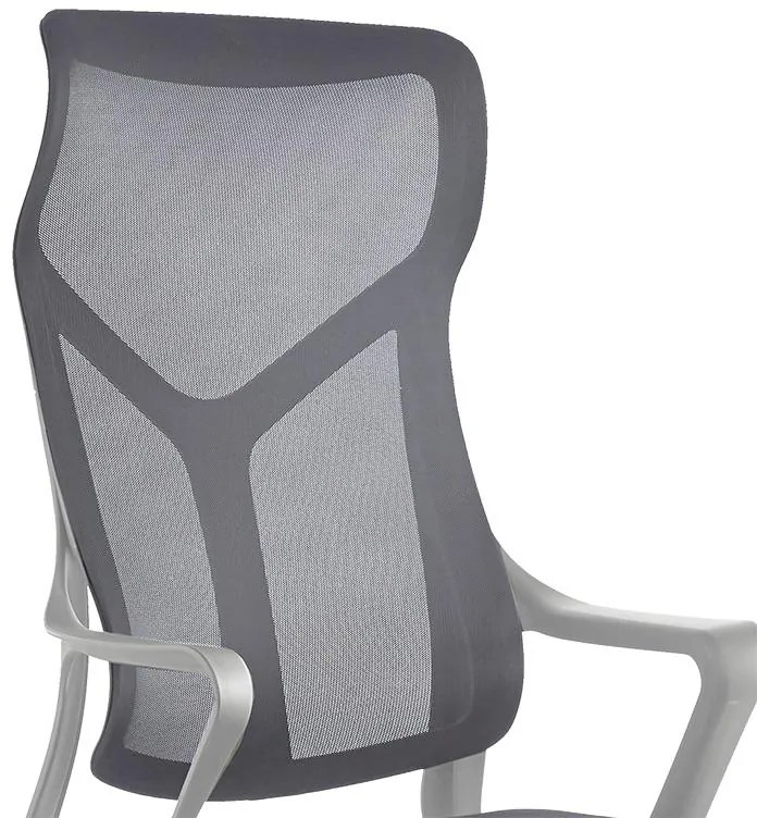 Καρέκλα γραφείου διευθυντή Flexibility mend ύφασμα mesh γκρι 53x50x130 εκ.