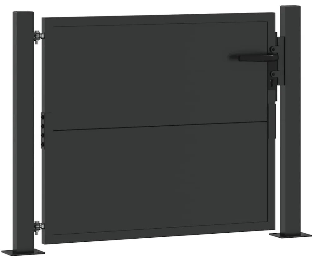 vidaXL Πύλη Κήπου, Πύλη Κήπου 105x200 εκ. από Corten Ατσάλι Μαύρο