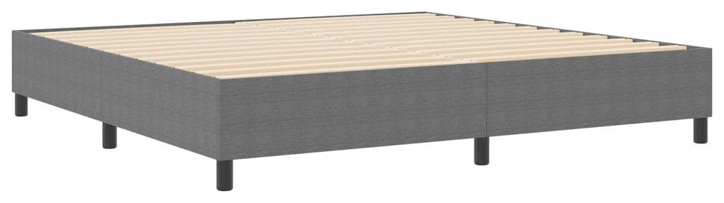 vidaXL Κρεβάτι Box Spring Ανοιχτό Γκρι 200x200 εκ Τσαντόν