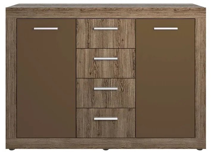 Μπουφές Juliet Σκούρο Δρυς-Μπρονζέ 130x34x92εκ - TO-2D4SJULIE - TO-2D4SJULIE