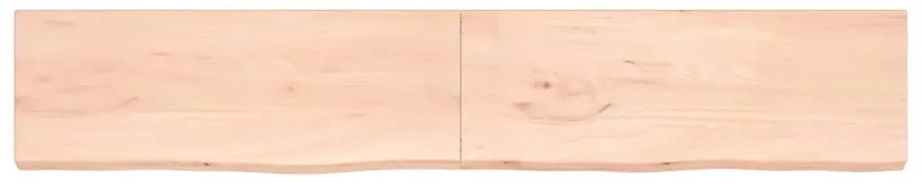 vidaXL Ράφι Τοίχου 220x40x(2-4) εκ. από Ακατέργαστο Μασίφ Ξύλο Δρυός