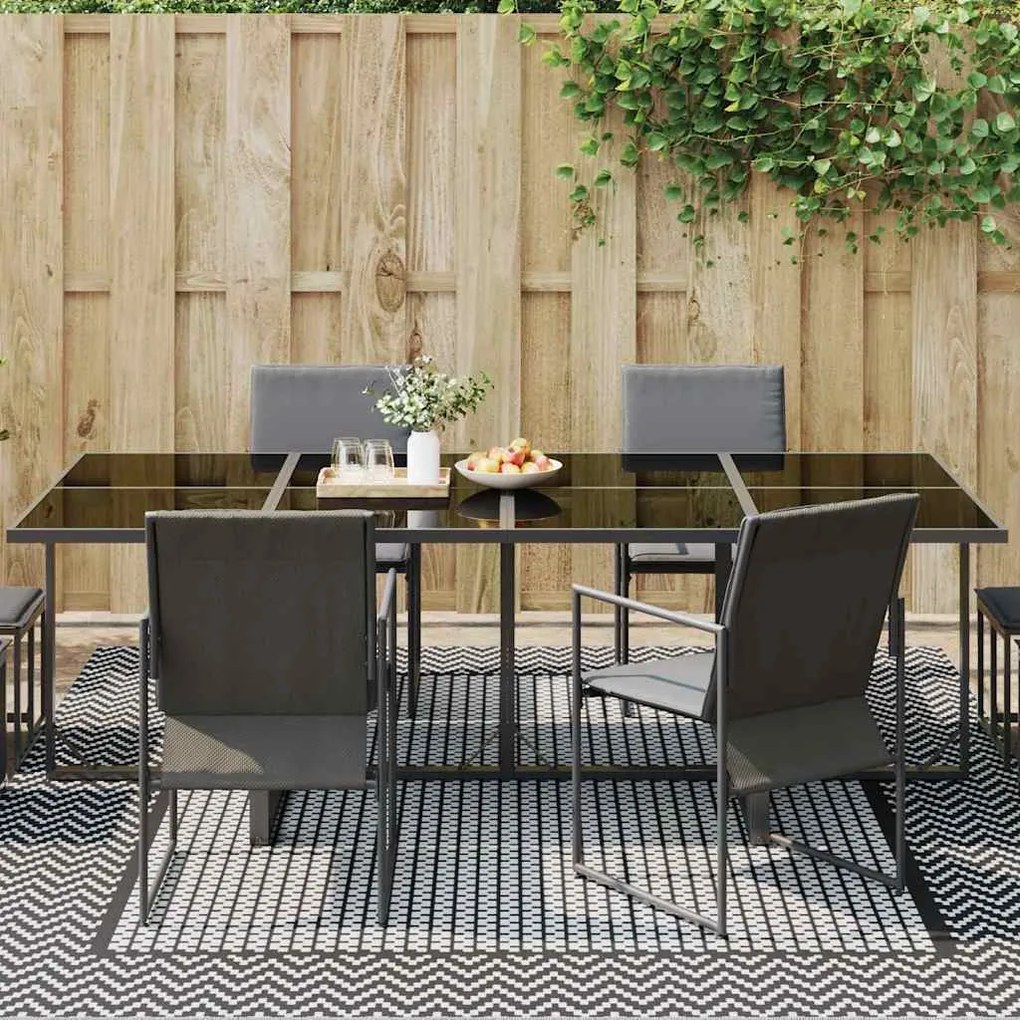 vidaXL Χαλί εξωτερικού χώρου Μαύρο και γκρι 250 x 300 cm PP