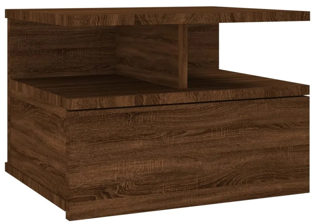 vidaXL Κομοδίνα Κρεμαστά Καφέ Δρυς 40x31x27 εκ. Επεξεργ. Ξύλο