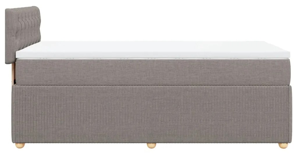 ΚΡΕΒΑΤΙ BOXSPRING ΜΕ ΣΤΡΩΜΑ TAUPE 100 X 200 ΕΚ. ΥΦΑΣΜΑΤΙΝΟ 3289678