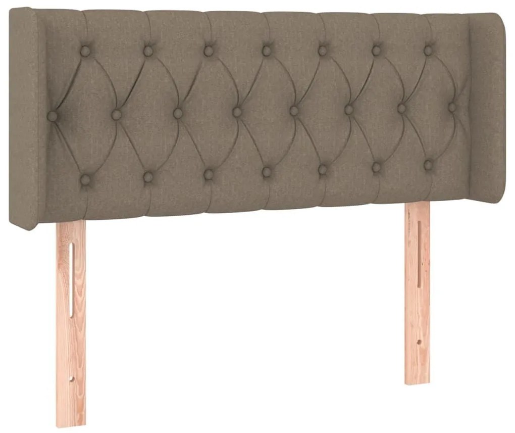 Κεφαλάρι Κρεβατιού LED Taupe 93x16x78/88 εκ. Υφασμάτινο - Μπεζ-Γκρι