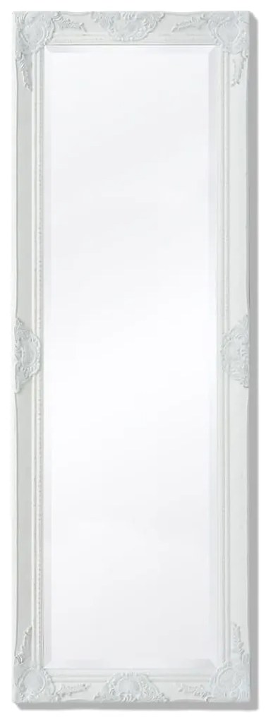 vidaXL Καθρέφτης Τοίχου με Μπαρόκ Στιλ Λευκός 140 x 50 εκ.