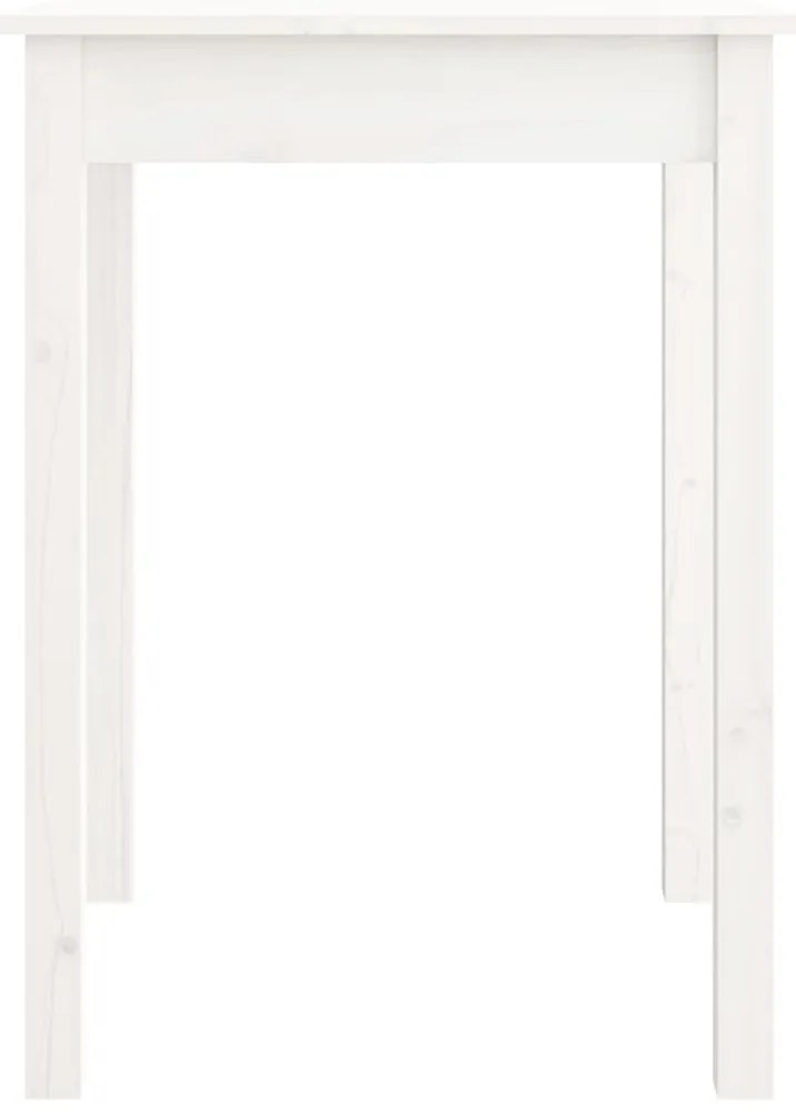 vidaXL Τραπεζαρία Λευκή 55 x 55 x 75 εκ. από Μασίφ Ξύλο Πεύκου