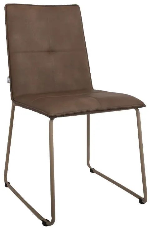 Καρέκλα 928 617-00-070 47x56x88cm Beige Σετ 2τμχ Metal, Technoderma