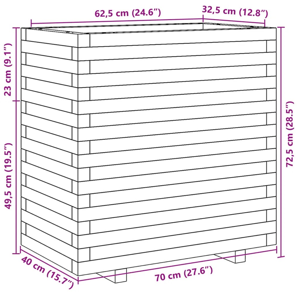 ΖΑΡΝΤΙΝΙΕΡΑ ΚΑΦΕ ΚΕΡΙΟΥ 70X40X72,5 ΕΚ. ΑΠΟ ΜΑΣΙΦ ΞΥΛΟ ΠΕΥΚΟΥ 3282591