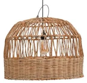 Κρεμαστό Φωτιστικό Οροφής Erdon Inart μπανάνα ξύλο-rattan pe Φ60x45εκ 337-000020 337-000020 Καφέ