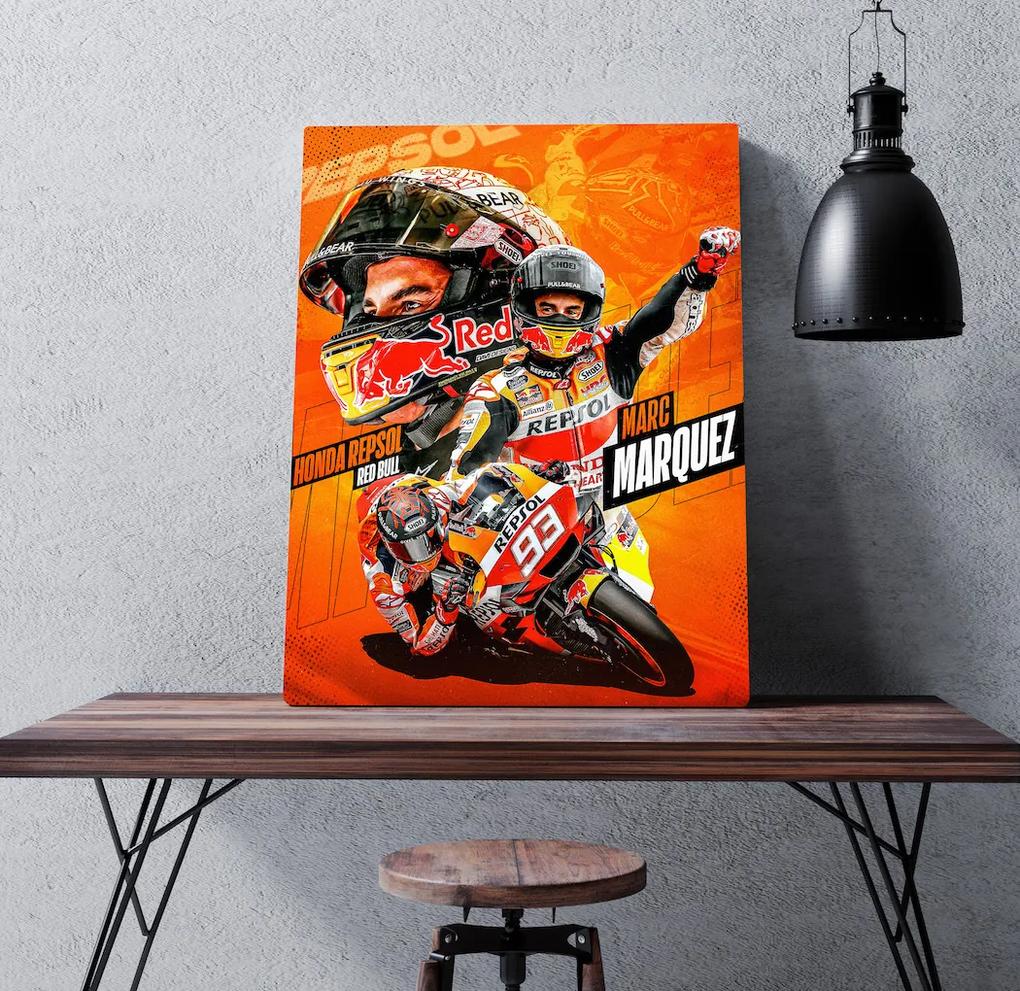 Πίνακας σε καμβά MotoGP Marc Marquez KNV1740 30cm x 40cm
