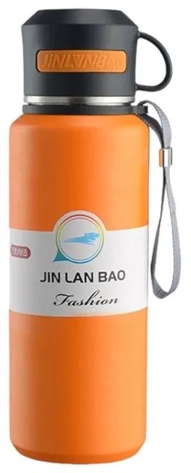 Φορητό παγούρι-θερμός με φλιτζάνι 800ml CF8279  Πορτοκαλί