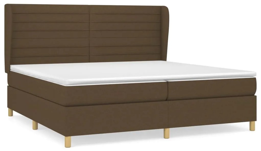 ΚΡΕΒΑΤΙ BOXSPRING ΜΕ ΣΤΡΩΜΑ ΣΚΟΥΡΟ ΚΑΦΕ 200X200 ΕΚ. ΥΦΑΣΜΑΤΙΝΟ 3128632