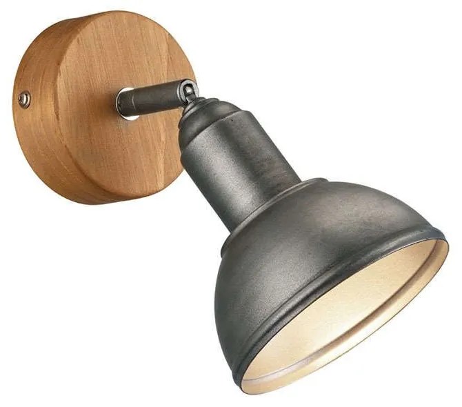 Φωτιστικό Τοίχου Delhi 803400167 Nickel Trio Lighting Μέταλλο,Ξύλο