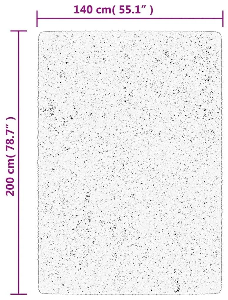 Χαλί ISTAN με Ψηλό Πέλος Γυαλιστερή Εμφάνιση Γκρι 140x200 εκ. - Γκρι