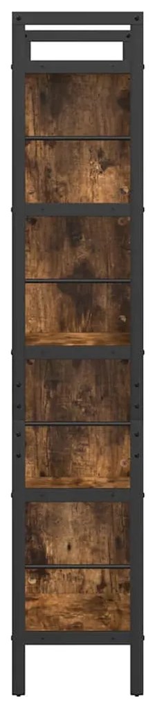 vidaXL Ράφι Βιβλίων Καπνιστό Δρύς 75 x 30 x 156 εκ. Επεξεργασμένο ξύλο