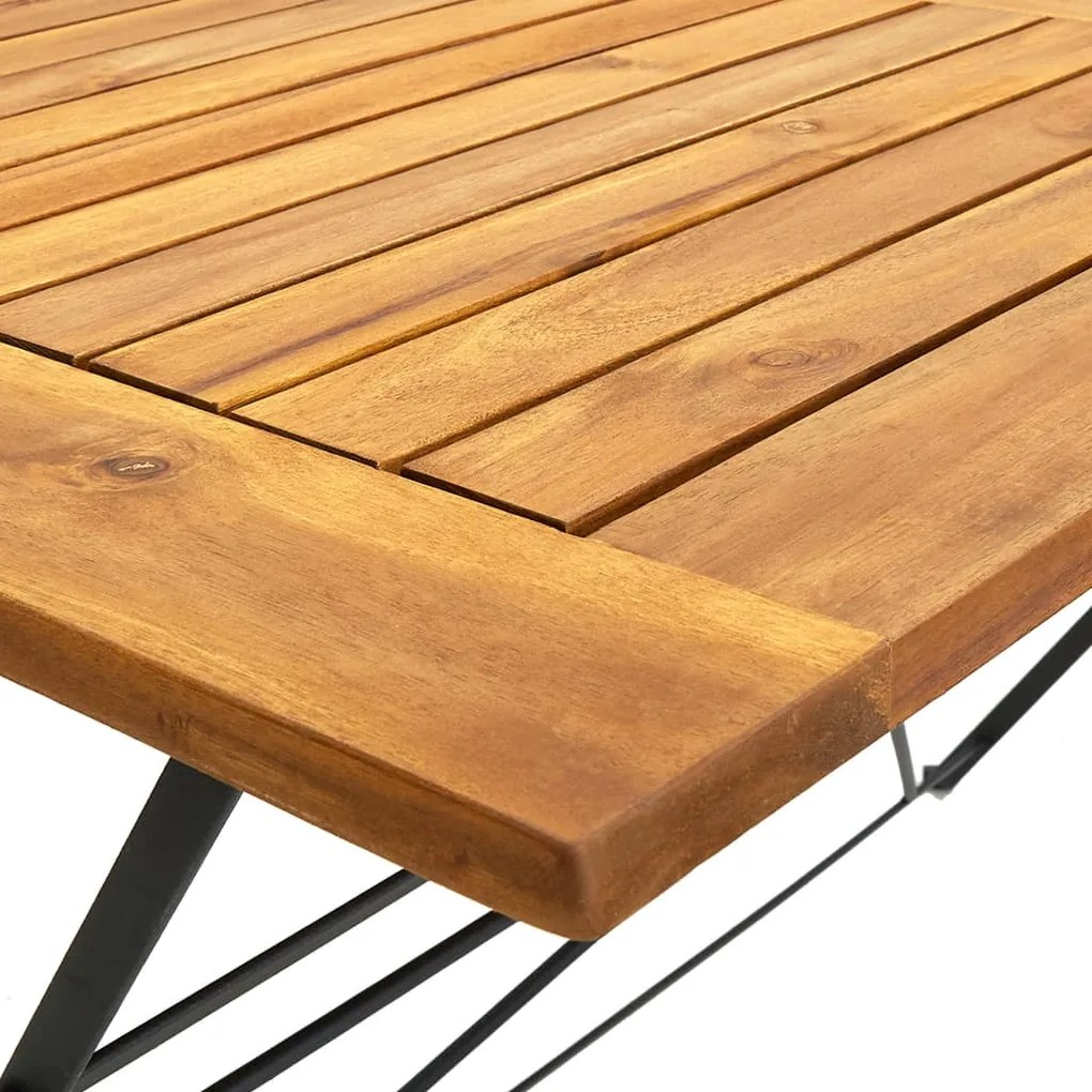vidaXL Τραπέζι Κήπου Πτυσσόμενο 120 x 70 x 74 εκ. Μασίφ Ξύλο Ακακίας