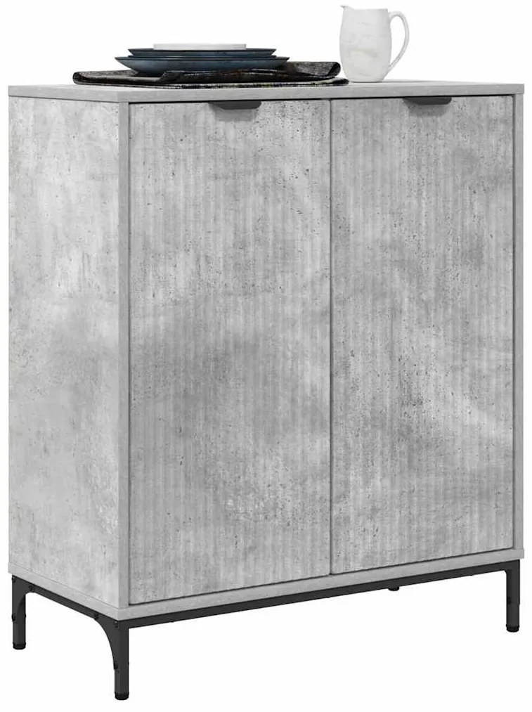 vidaXL Πλαϊνό γραφείο Γκρι σκυροδέματος 69.5 x 33 x 82 εκ.