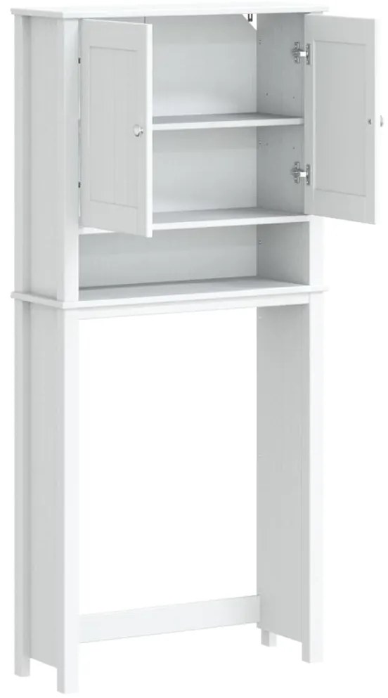 vidaXL Ντουλάπι Πλυντηρίου BERG Λευκό 76x27x164,5 εκ. από Μασίφ Ξύλο