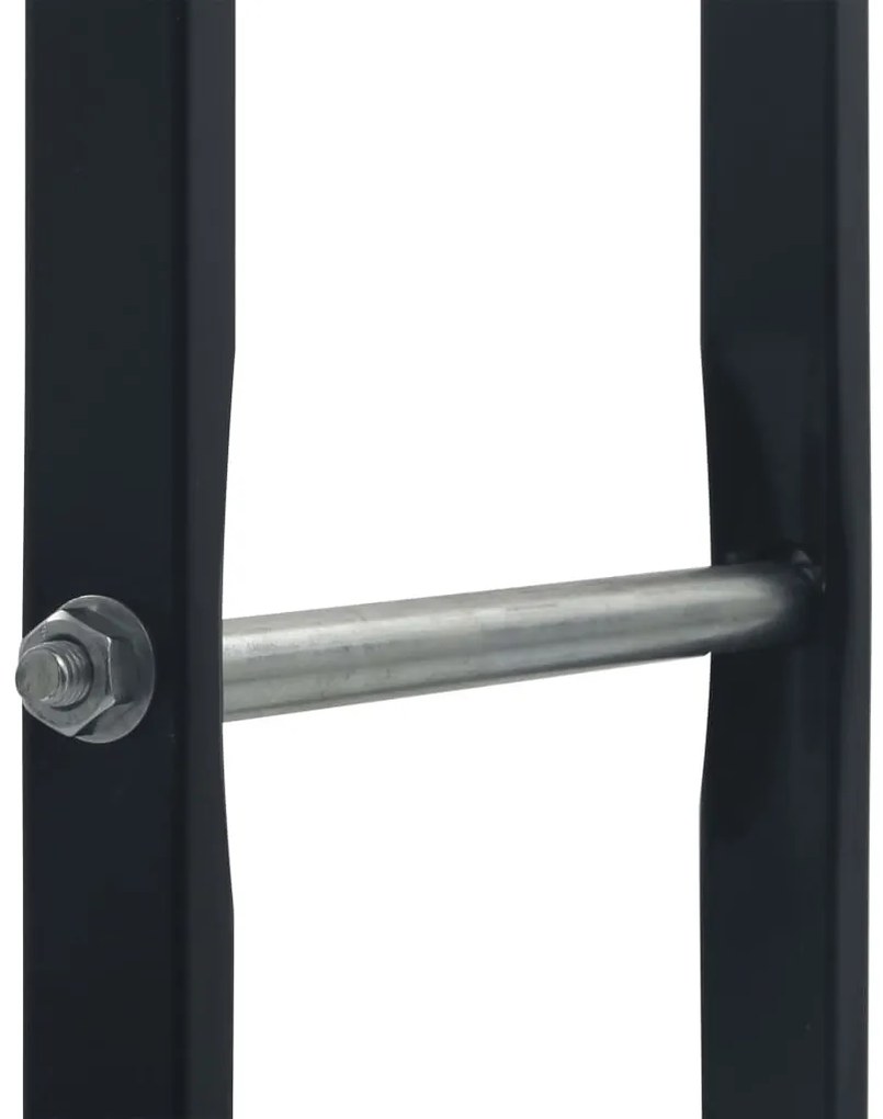 vidaXL Ράφι Καυσόξυλων Μαύρο 100 x 25 x 100 εκ. Ατσάλινο