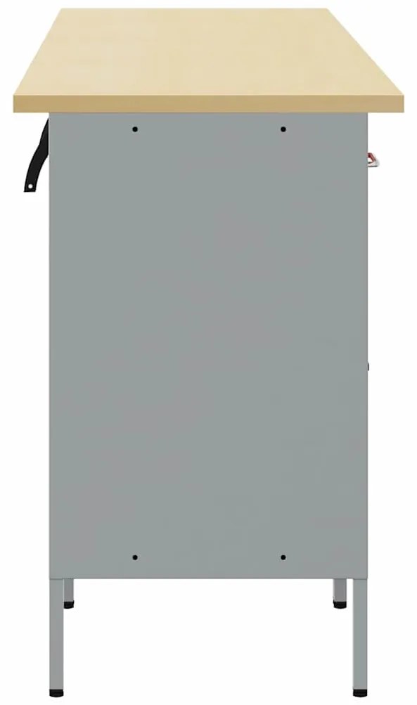 vidaXL Ντουλάπα Εργασίας με συρτάρι 4 pcs Κόκκινο 200 x 55 x 85 εκ
