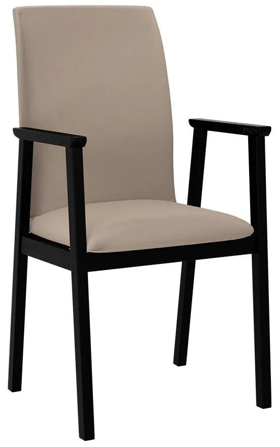 Καρέκλα Victorville 336, Ανοιχτό καφέ, Μαύρο, 91x43x40cm, 7 kg, Ταπισερί, Ξύλινα, Μπράτσα, Ξύλο: Σημύδα | Epipla1.gr