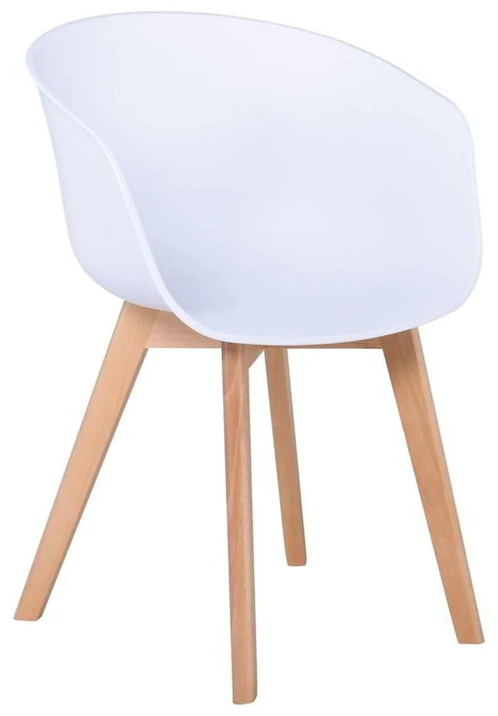 Πολυθρόνα Optim PP Λευκό 54x51x79cm (Σετ 4 ΤΕΜ)