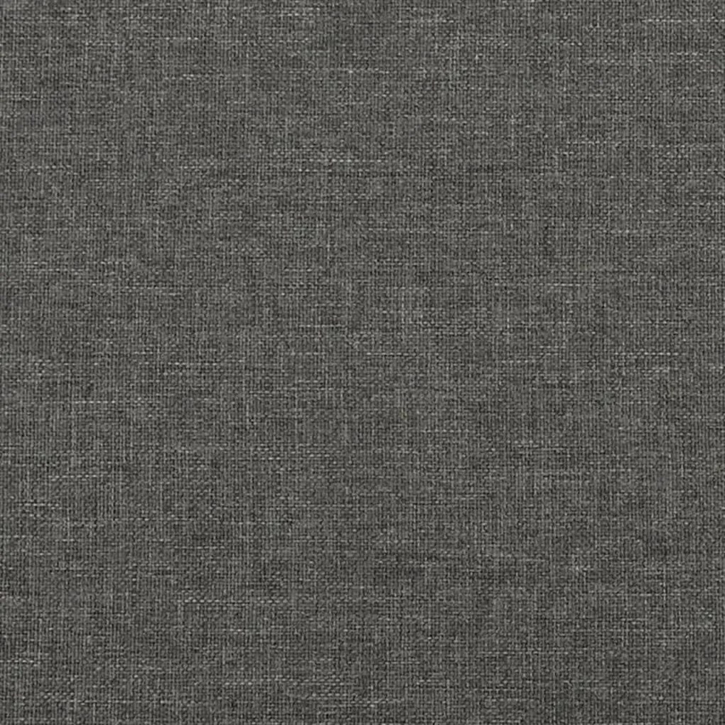Κρεβάτι Boxspring με Στρώμα Σκούρο Γκρι 200x200 εκ. Υφασμάτινο - Γκρι