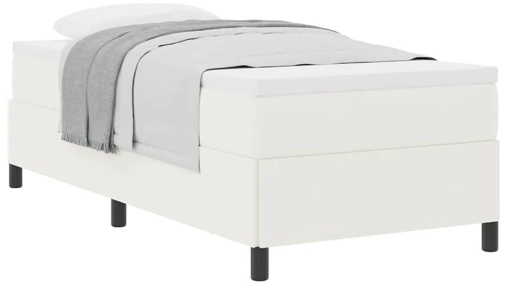vidaXL Σκελετός Κρεβατιού Κρεμ 90 x 200 cm Βελούδο