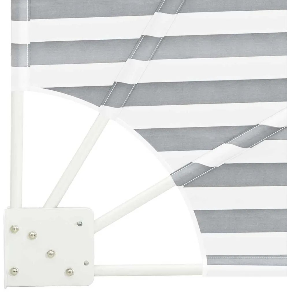 vidaXL Αδιάφανο σκίαστρο μπαλκονιού Γκρι και Λευκό 160 x 160 cm