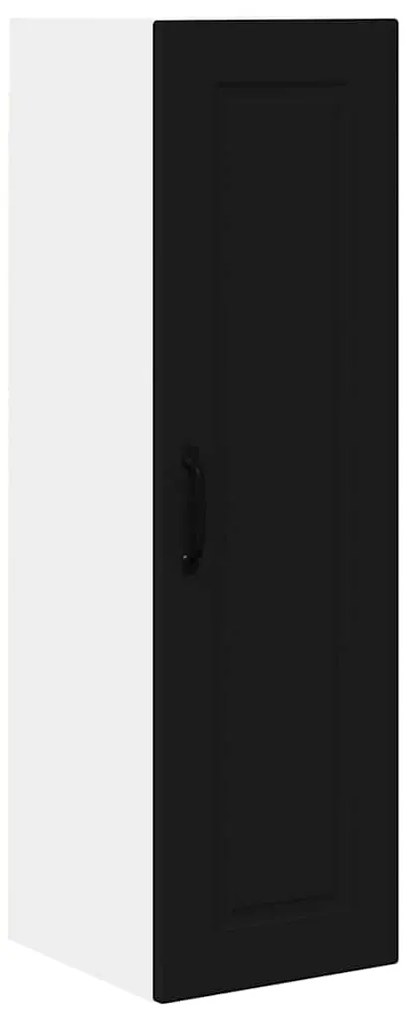 vidaXL Κρεμαστό ντουλάπι κουζίνας με ράφι Μαύρο 30 x 31 x 100 εκ.