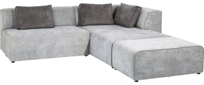 Καναπές Γωνία Infinity Chenille  Αριστερός Γκρι 302x182x70εκ - Γκρι