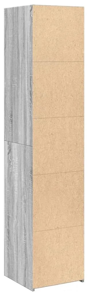 Ντουλάπι Γκρι Sonoma 40x41x185 εκ. Επεξεργασμένο Ξύλο - Γκρι