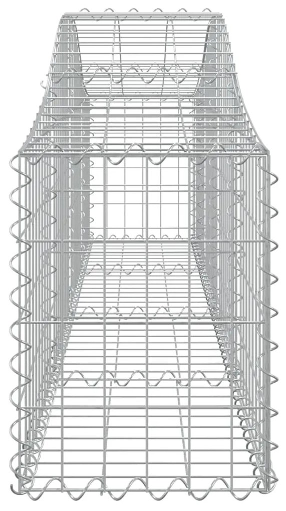 vidaXL Συρματοκιβώτια Τοξωτά 3 τεμ. 200x30x40/60 εκ. Γαλβαν. Ατσάλι