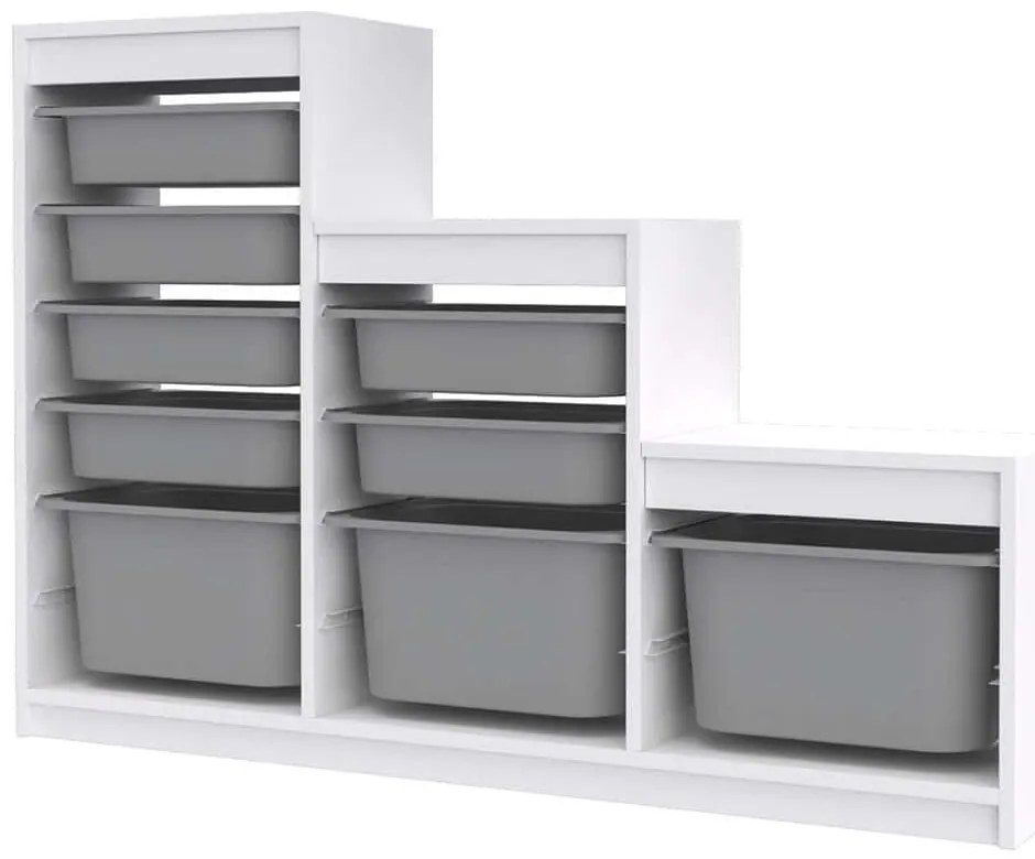 Συρταριέρα Παιδική Swiss 768ESL1171 132x30x93cm White-Grey