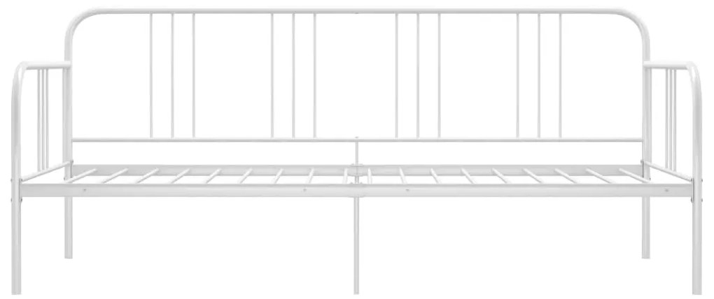 vidaXL Πλαίσιο για Καναπέ - Κρεβάτι Λευκό 90 x 200 εκ. Μεταλλικό