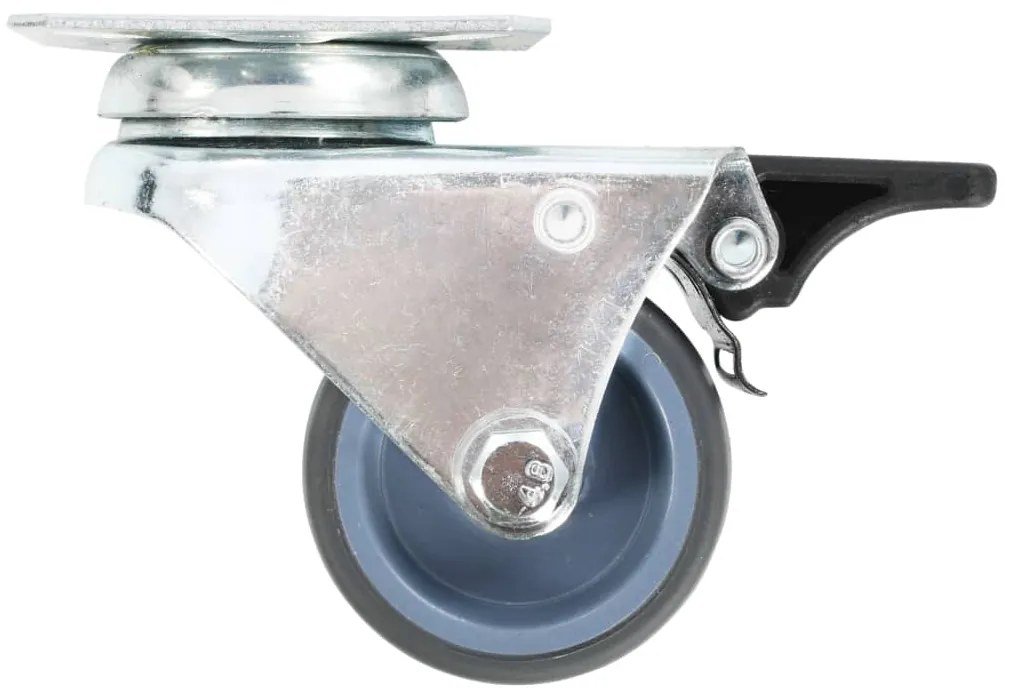 vidaXL Ρόδες Περιστρεφόμενες Διπλές με Διπλό Φρένο 4 τεμ. 50 χιλ.