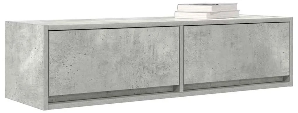 vidaXL Κομμάτι Τηλεόρασης Γκρι Σκυρόδεμα 100x31x25,5 εκ Επεξεργασμένο Ξύλο