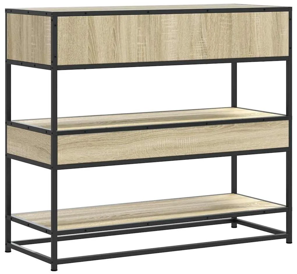vidaXL Τραπέζι Κονσόλα Sonoma Δρυς 90x35x80 εκ. Επεξεργασμένο Ξύλο