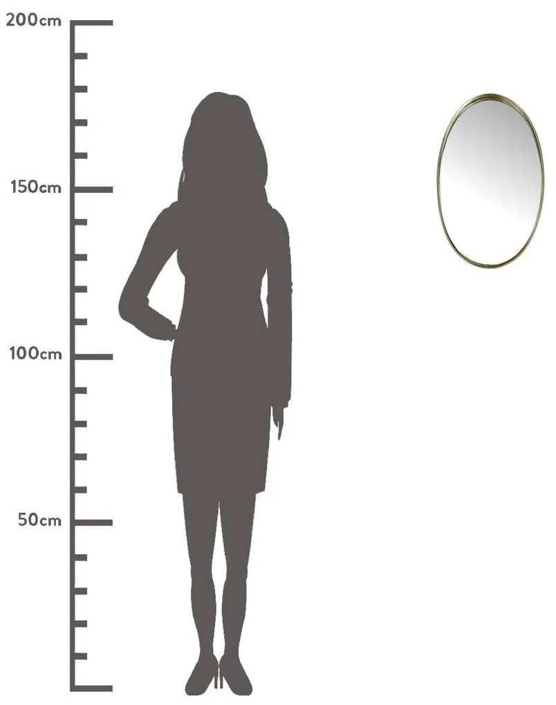 Καθρέπτης ArteLibre Χρυσό Μέταλλο 30x4x50.5cm