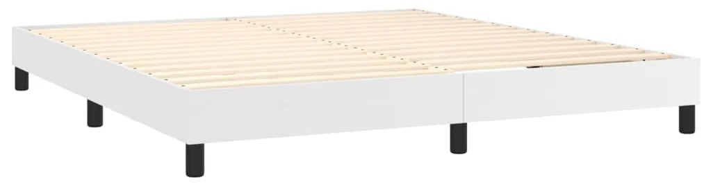 vidaXL Πλαίσιο Κρεβατιού Λευκό 180x200 εκ. από Συνθετικό Δέρμα