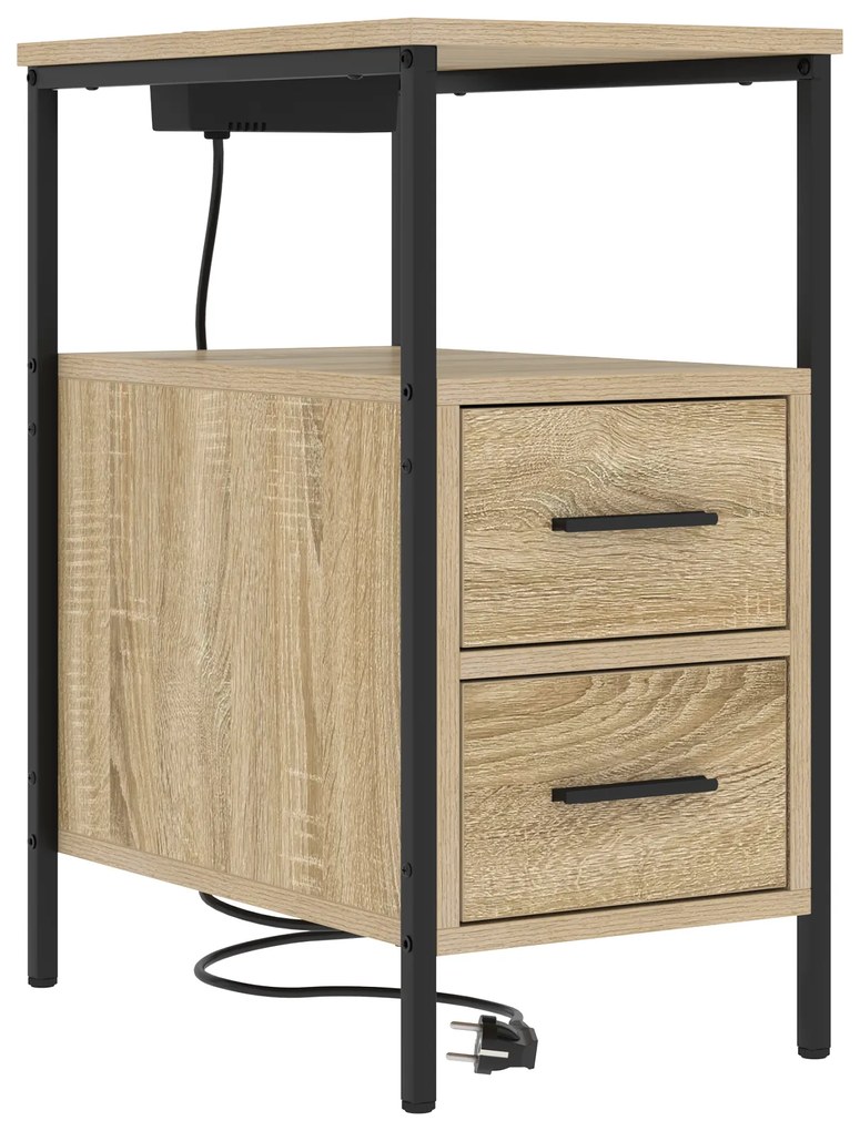 vidaXL Κουτιά Κρεβατοκάμαρας 2 pcs Sonoma Δρυς 30 x 48 x 61 εκ
