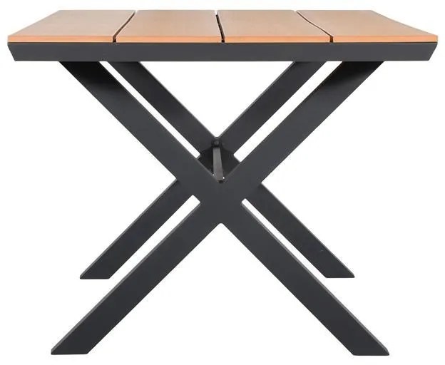 Τραπέζι FL6510 Fylliana Αλουμινίου Polywood Γκρί 150x90x75 εκ. 150x90x75 εκ.