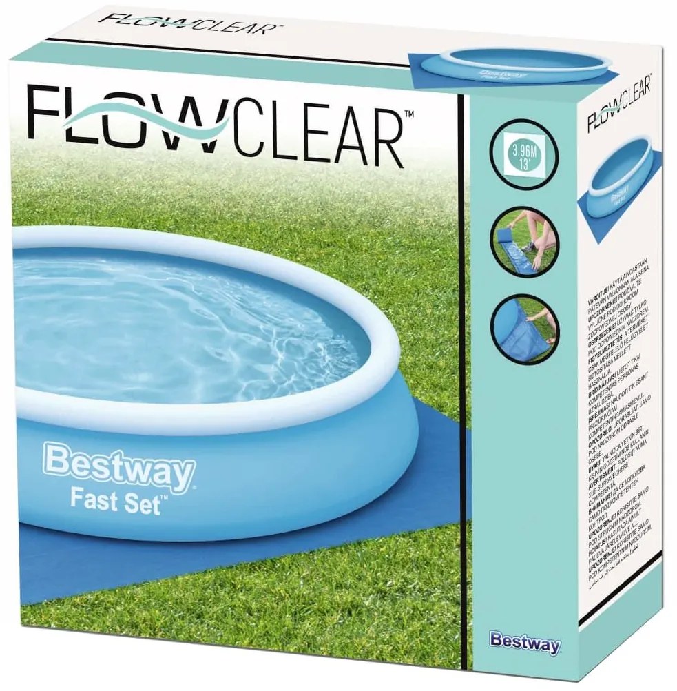 Bestway Υπόστρωμα Πισίνας Προστατευτικό Flowclear 396 x 396 εκ. - Μπλε