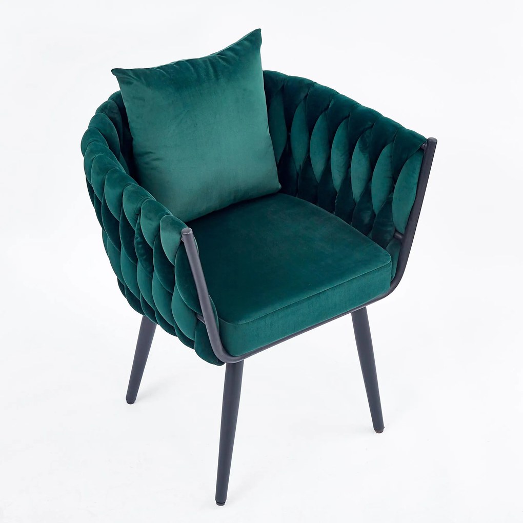 AVATAR 2 leisure armchair dark green/ black DIOMMI V-CH-AVATAR_2-FOT-C.ZIELONY