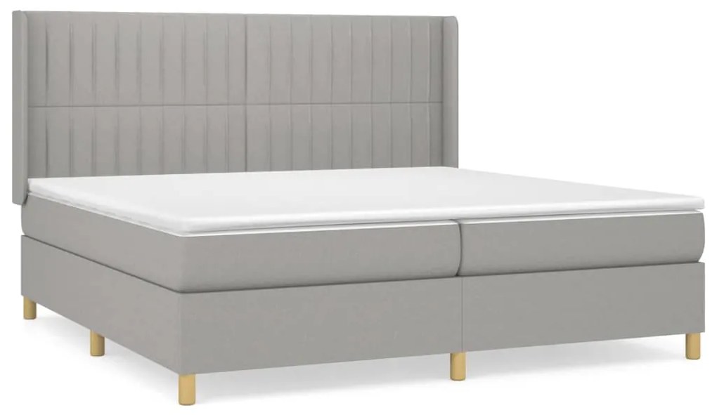 ΚΡΕΒΑΤΙ BOXSPRING ΜΕ ΣΤΡΩΜΑ ΑΝΟΙΧΤΟ ΓΚΡΙ 200X200 ΕΚ. ΥΦΑΣΜΑΤΙΝΟ 3132177