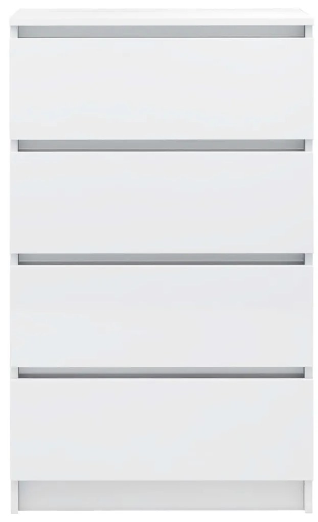 vidaXL Συρταριέρα Γυαλιστερό Λευκό 60x35x98,5 εκ. Επεξεργασμένο Ξύλο
