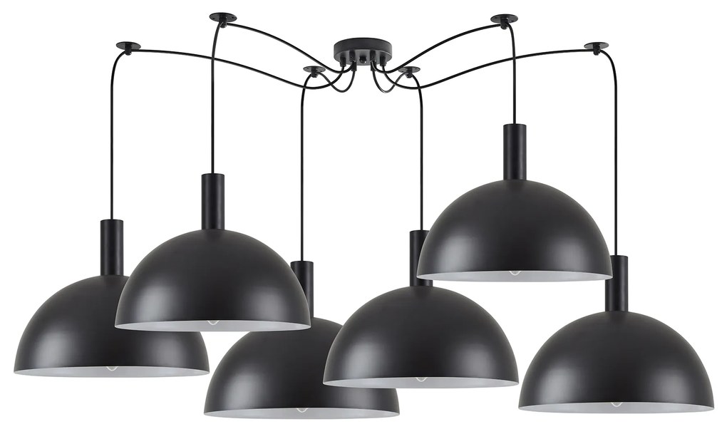 Φωτιστικό Οροφής  SE21-BL-4-BL6-MS40 ADEPT TUBE Black Metal Shade Pendant+ - 51W - 100W - 77-8498